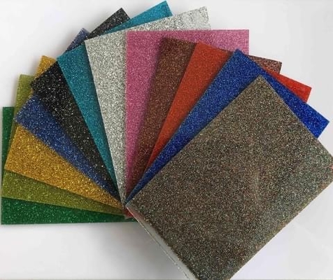 Beli 3mm 4mm 5mm Shining Glitter Lembar Akrilik Dekorasi Dinding Cast Forming online manufacture