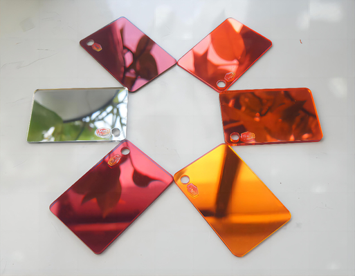 Beli Adhesive colored mirror acrylic gold silver with PE film plastik board panel online manufacture