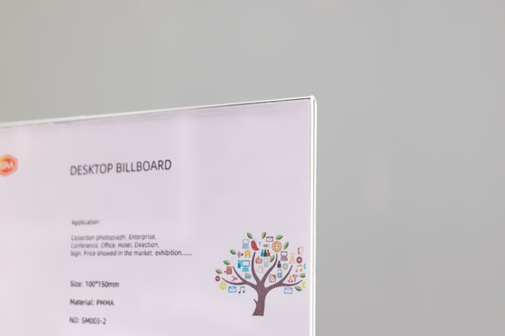 Beli Plexiglass bening bentuk T Acrylic Sign Holder Desktop Billboard Meeting Office Hotel online manufacture