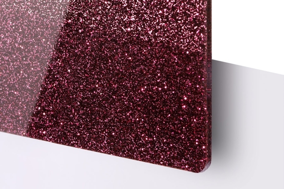 Beli OEM Warna Merah Khusus Glitter Lembar Akrilik Grosir Marmer 4 * 8ft Papan Plastik online manufacture