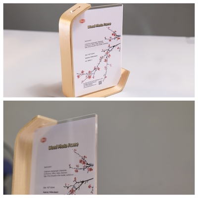 Beli Poster berlapis bening berbentuk L Frame foto akrilik dengan dasar kayu online manufacture