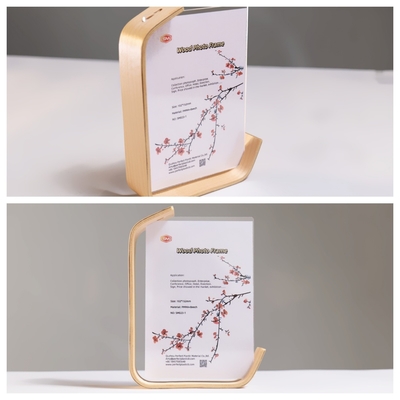 Beli Tampilan Tampilan Kartu L Bentuk Akrilik Frame Foto dengan dasar kayu online manufacture