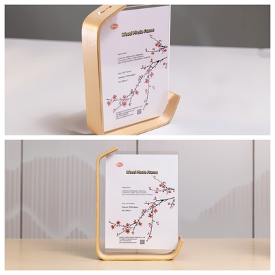Beli Popular Multifungsi L Bentuk Akrilik Frame Foto Foto dengan dasar kayu online manufacture