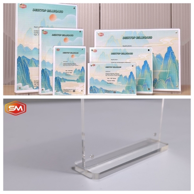 Beli Fast Shipping Round Corner A4 Paper Menu T Shape Acrylic Sign Holder dengan ukuran yang disesuaikan online manufacture