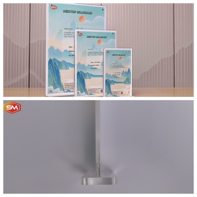 Beli T Bentuk Acrylic Sign Holder 8.5*11 Tampilan Stand Sisi Dua online manufacture