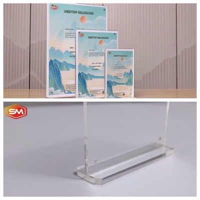 Beli Double Side T Shape Acrylic Sign Holder Ads Flyer Display online manufacture