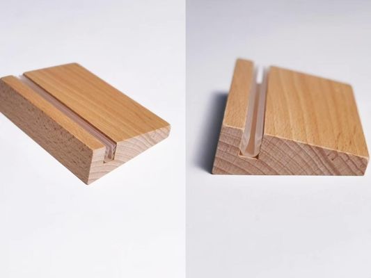 Beli Pemegang poster akrilik, pemegang dokumen dan pemegang signage dengan dasar kayu Bevel online manufacture