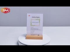 T bentuk Acrylic Sign Holder dengan dua alur