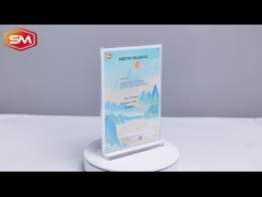T Bentuk Round Corner Magnetic Acrylic Sign Holder
