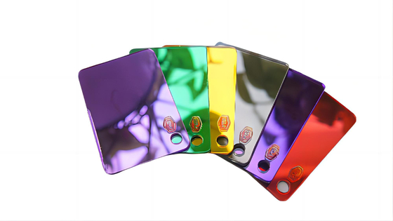 Pemotongan Laser PMMA 1220*2440mm Lembar Cermin Sisi Ganda Dengan Lembar Akrilik Self Adhesive
