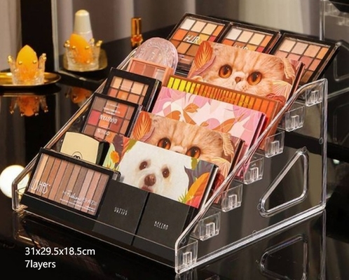 Multilayer Clear PS Acrylic Makeup Box Display Cosmetic Box Organizer Storage Box
