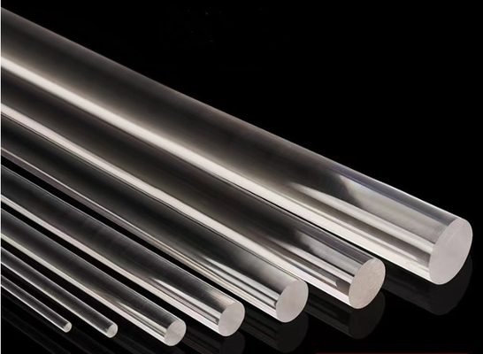 Transparan PMMA Bar Akrilik Diekstrusi Clear Tube Florescent Polished Dan Solid Acrylic Rod Stick