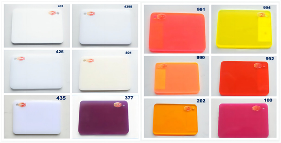 Lembar Akrilik Berwarna PMMA 3mm Custom Cast Acrylic Untuk Pemotongan Laser