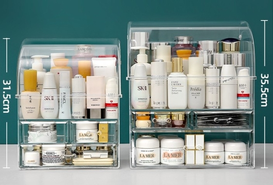 Trend Clear Transparan Makeup Akrilik Kotak Kosmetik Lipstick Jelwery Storage Display Box