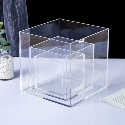 Dustproof Clear Acrylic Display Box Untuk Barang Koleksi Model Mainan Trendi