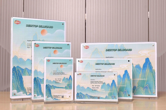 Iklan Horizontal Vertikal Bentuk T Magnetic Acrylic Sign Holder A4 Menu Meja
