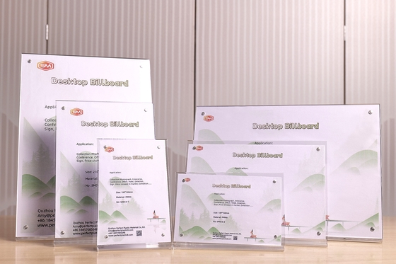Magnetik L Bentuk Acrylic Sign Holder Desktop Billboard Menu Meja Untuk Hotel Restoran Stand Tampilan