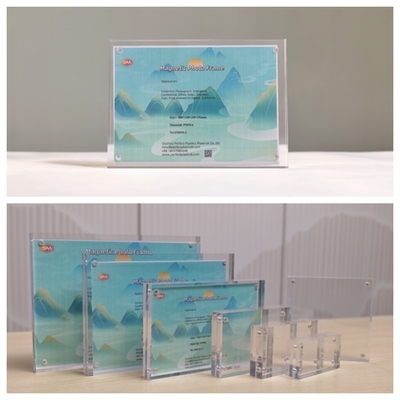 8x10 Plastik bening 20mm Ketebalan Gambar Akrilik Magnetic Photo Frame