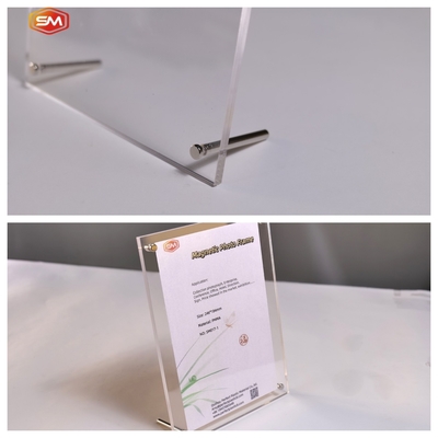 Dengan Metal Dcrews Akrilik Photo Frame Picture Display Stand Disposable Desktop