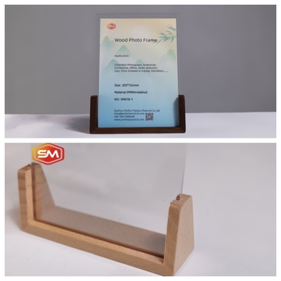 Bingkai Foto Akrilik dengan Dasar Kayu untuk Hadiah 6x8