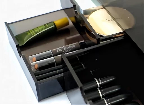 Ukuran dan Warna Disesuaikan Penyimpanan Kosmetik Akrilik Jelas Untuk Bibir