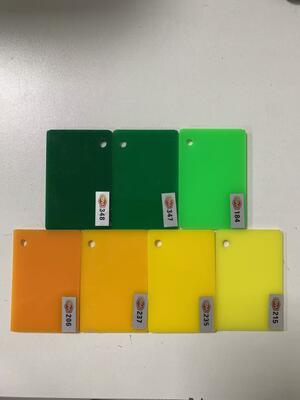 Lembar Akrilik Cast Berwarna tahan lama 22mm yang mudah diproses untuk proyek DIY komersial & rumah