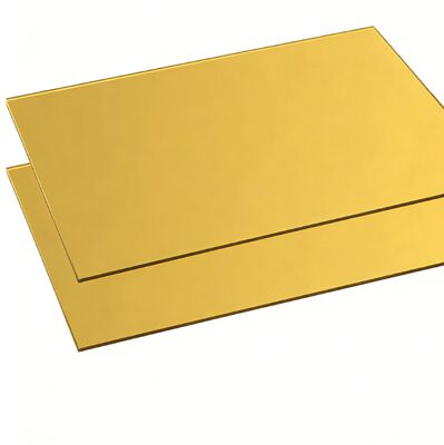 Gold Mirror Acrylic Panel 4x8ft Lembar plastik untuk dekorasi